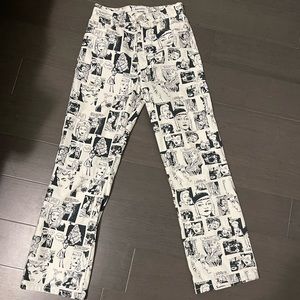 Reformation Newsprint High Rise Straight Jeans